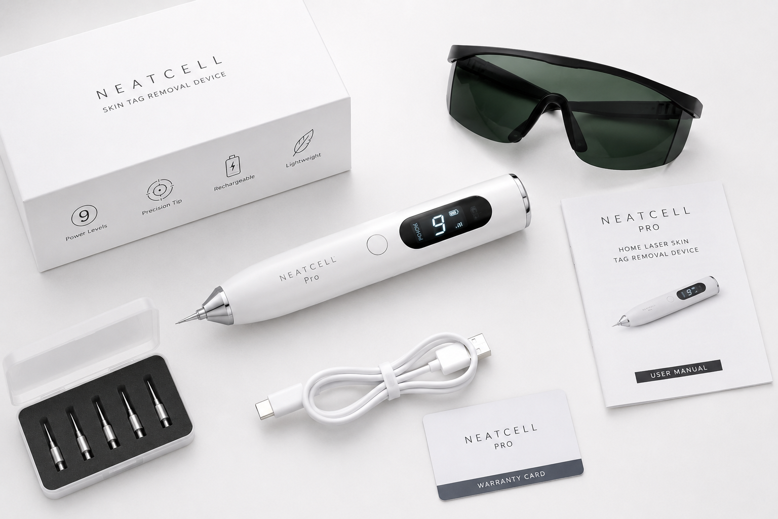 Pack completo DermaTag® Laser Pro con accesorios