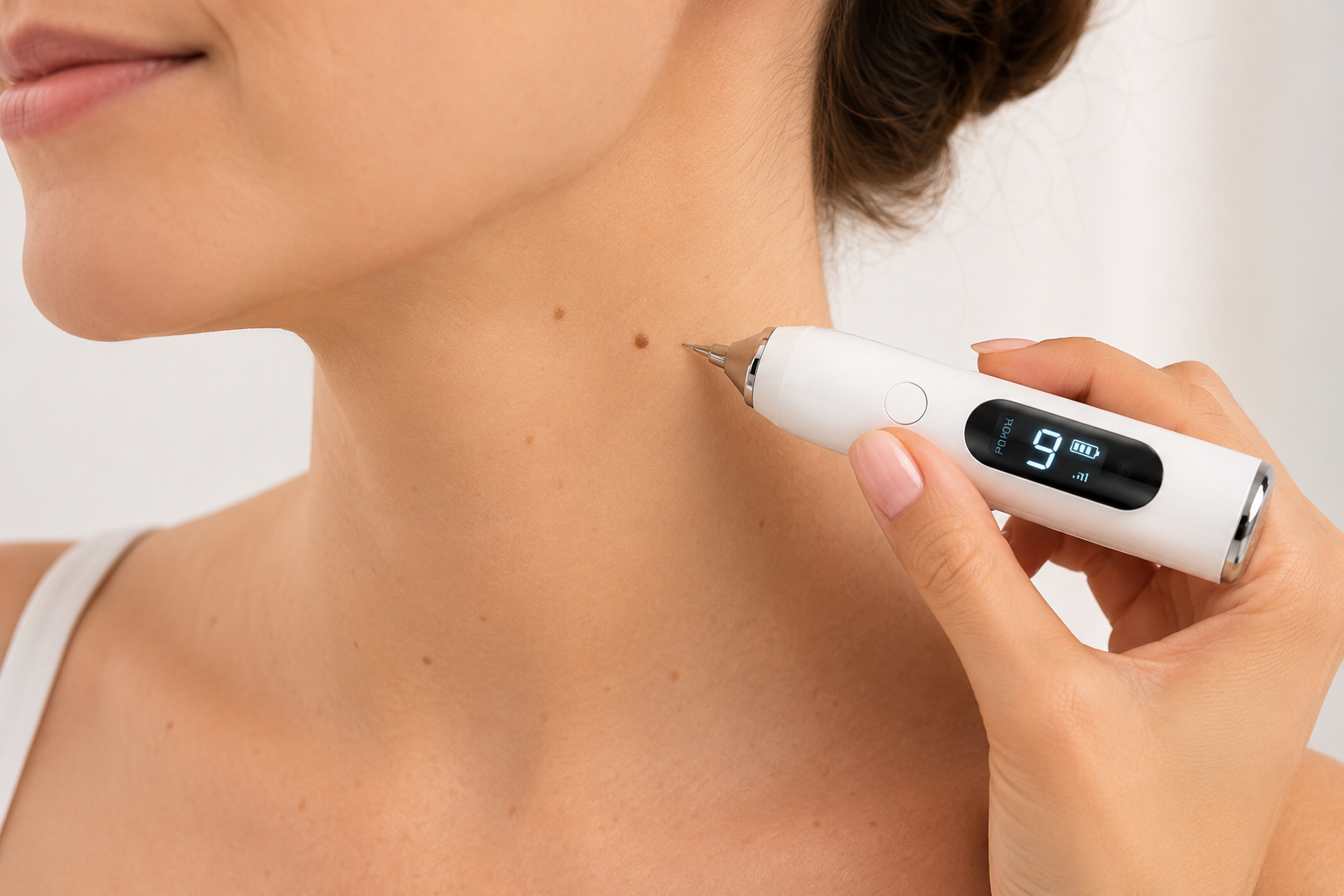 DermaTag® Laser siendo utilizado en zona cutánea